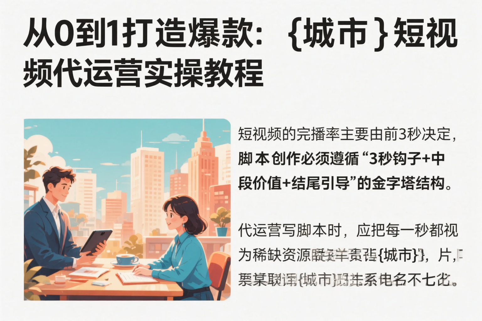 从0到1打造爆款：荆门短视频代运营实操教程