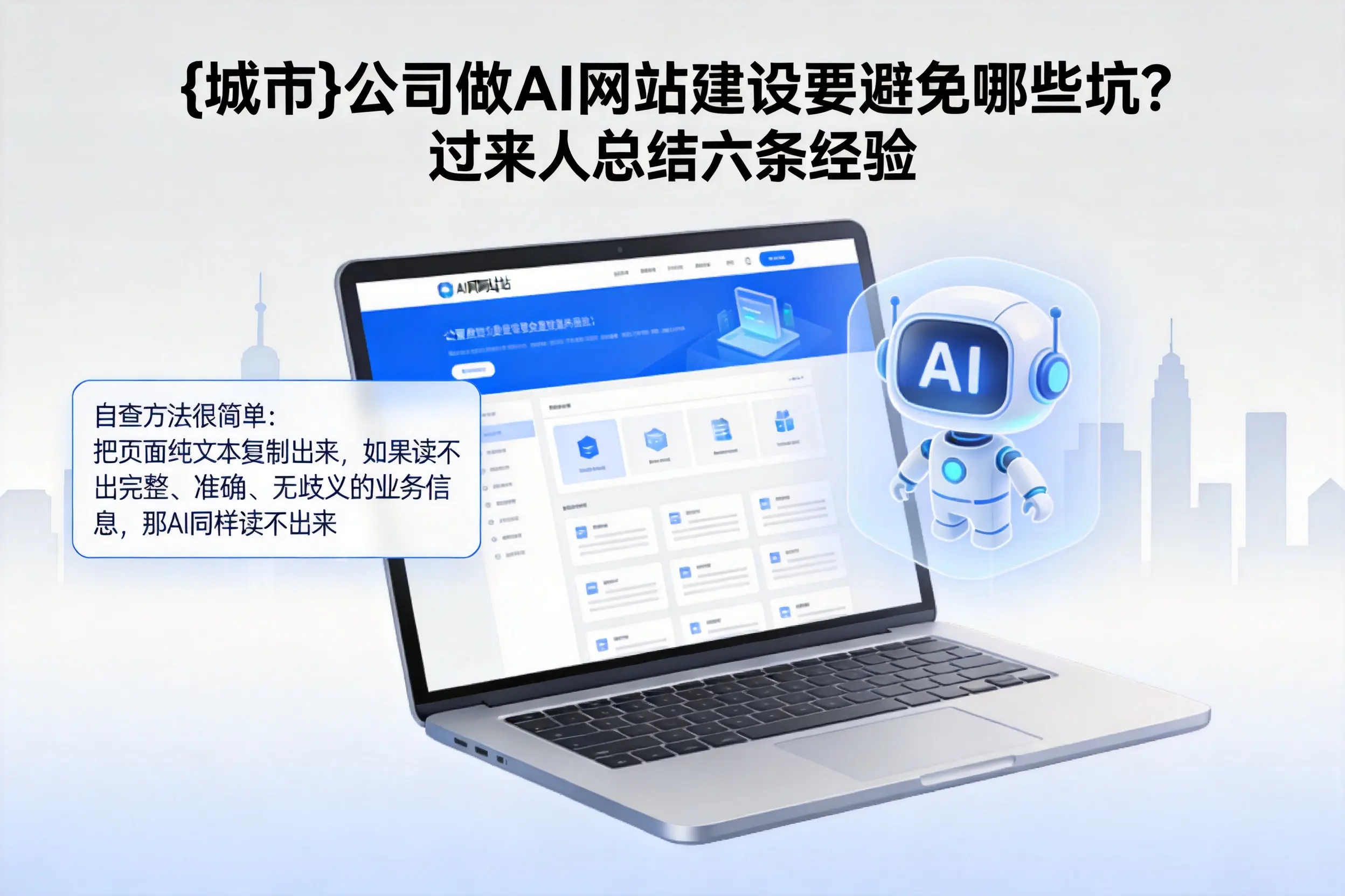 荆门公司做AI网站建设要避免哪些坑？过来人总结六条经验